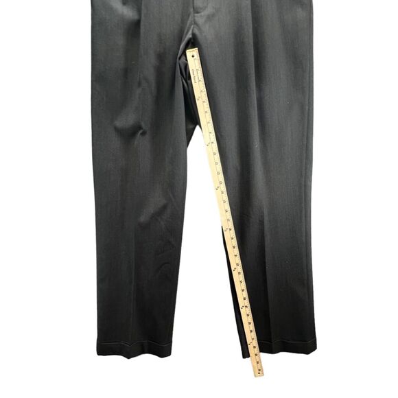 Lands End Pants Mens 38 Gray Wool Traditional Fit Pleated Comfort Waist Cuffed - Picture 7 of 14